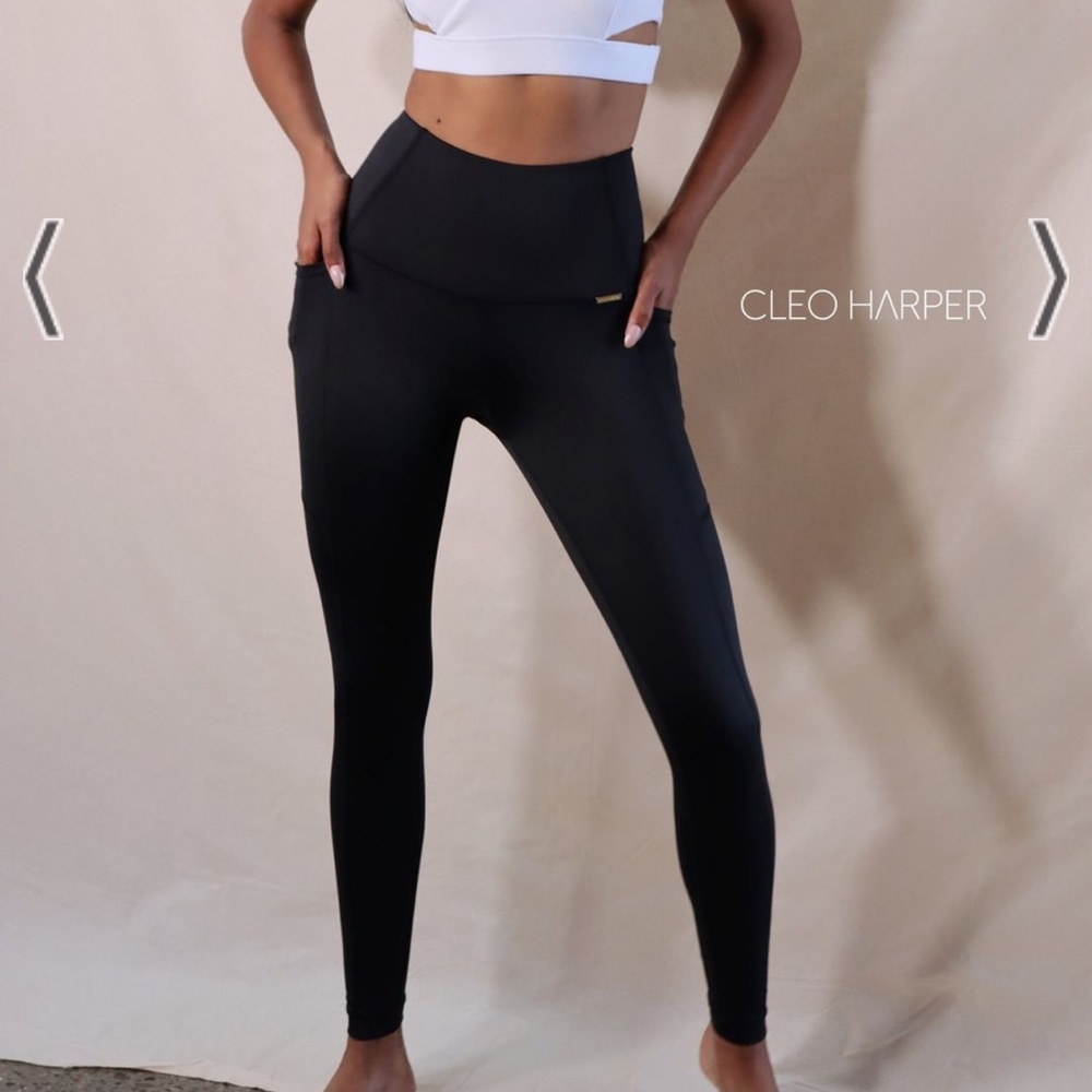 Cleo Harper Black Forte Leggings Pockets